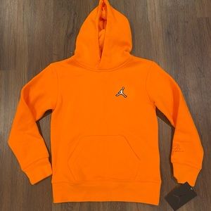 Jordan Boys Bright Orange Jumpman Hoodie, NWT, Small 8-10 Yrs